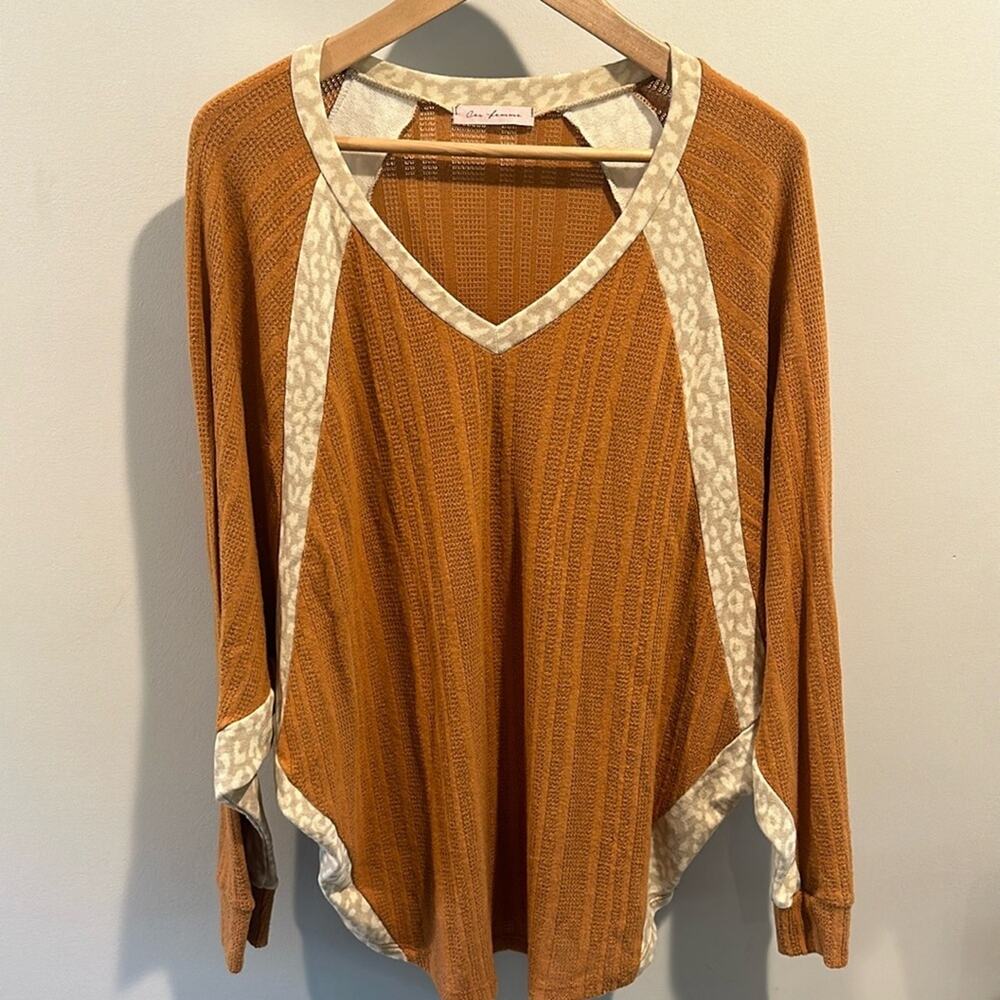 Ces‎ Femme Small Open Knit Dolman Sweater Top NWOT
